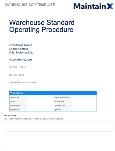 warehousesop